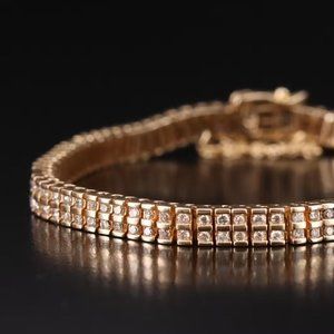 $12500 / Betony Vernon - PARADISE FOUND - Milan 2 CT Diamond Bracelet / 14K Gold